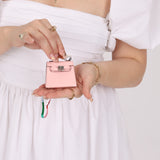 Hermès 2020 Sakura Tadelakt Micro Kelly Twilly Bag Charm