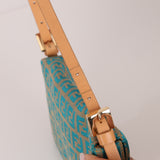 Rare Fendi Zucchino Turquoise Mini Baguette GHW