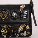 Rare Loewe Leather Beaded & Hardware Mini Baguette