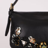 Rare Loewe Leather Beaded & Hardware Mini Baguette
