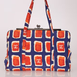 Chanel 2000 Canvas Kisslock Tote Bag