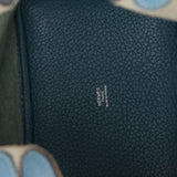 Hermès 2012 Blue Jean Clemence Picotin 18