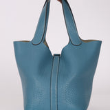 Hermès 2012 Blue Jean Clemence Picotin 18