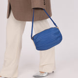 Loewe Cobalt Pleated Leather Bracelet Pouch