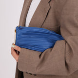 Loewe Cobalt Pleated Leather Bracelet Pouch