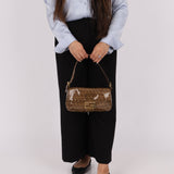 Fendi Zucchino Coated Canvas Baguette GHW