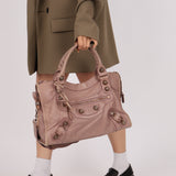 Balenciaga Boi De Rose Agneau Giant 21 City Bag