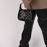 Limited Edition Gucci Lizard Mesh Crystal GG Monogram Mini Jackie 1961 Bag