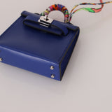 Hermès 2021 Tadelakt Bleu Electrique Micro Kelly Twilly PHW