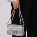 Rare Chanel 2016 Glazed Calfskin Grommet Airline Rectangular Mini Flap Bag