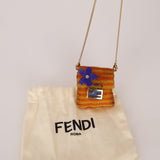 Fendi Beaded Floral Chain Micro Bag