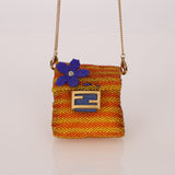Fendi Beaded Floral Chain Micro Bag