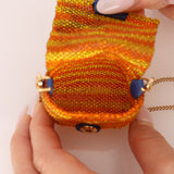 Fendi Beaded Floral Chain Micro Bag