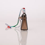 Hermès 2020 Etoupe Tadelakt Micro Kelly Twilly Bag Charm