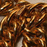 Chanel 1990s CC Woven Chain Brooch 24K GP