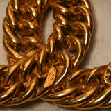 Chanel 1990s CC Woven Chain Brooch 24K GP