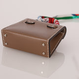 Hermès 2020 Etoupe Tadelakt Micro Kelly Twilly Bag Charm