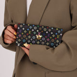 Limited Edition Louis Vuitton x Takashi Murakami 2012 Monogram Multicolor Sarah Wallet