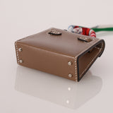 Hermès 2020 Etoupe Tadelakt Micro Kelly Twilly Bag Charm