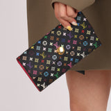 Limited Edition Louis Vuitton x Takashi Murakami 2012 Monogram Multicolor Sarah Wallet