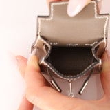Hermès 2020 Etoupe Tadelakt Micro Kelly Twilly Bag Charm