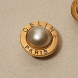 Vintage Celine Pearl Clip-On Earrings