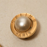 Vintage Celine Pearl Clip-On Earrings