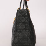 Christian Dior 1990s Vintage Cannage Leather Medium Lady