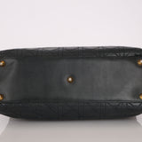 Christian Dior 1990s Vintage Cannage Leather Medium Lady