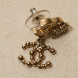 Chanel 2009 Champagne CC Drop Earrings