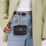 Chanel 2021 Lambskin Carabiner Cardholder