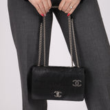 Chanel 2019 Logo Flap Bag with Chanel Tweed Pouch
