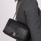 Chanel 2019 Logo Flap Bag with Chanel Tweed Pouch