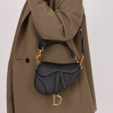Dior 2018 Leather Mini Saddle with Guitar Strap
