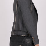 Chanel 2019 Logo Flap Bag with Chanel Tweed Pouch
