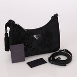 Rare Prada Nylon Beaded Tassel Shoulder Bag