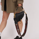 Dior 2018 Leather Mini Saddle with Guitar Strap