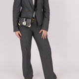 Fendi Zucca Calfskin Leather & Patent Trunk Mini Baguette