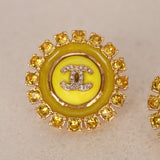 Chanel 2024 CC Crystal Sunshine Earrings