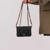 Chanel 21B Caviar Micro Flap Waist Bag
