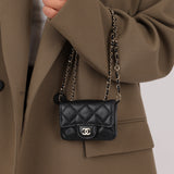 Chanel 21B Caviar Micro Flap Waist Bag
