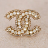 Chanel 2012 CC Pearl Earrings