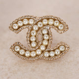 Chanel 2012 CC Pearl Earrings