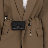 Chanel 21B Caviar Micro Flap Waist Bag