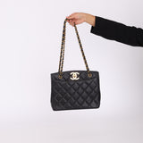 Chanel 1994 Caviar XL Turnlock Tote Bag