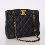 Chanel 1994 Caviar XL Turnlock Tote Bag