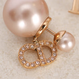 Dior Rose Pearl and Crystal Tribales Earrings