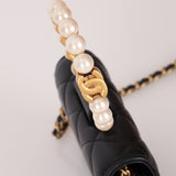 Chanel 2021 Lambskin Pearl Bracelet Bag