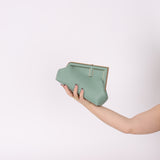 Fendi Leather Small Sea Foam Green First Clutch