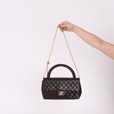 Chanel 1991 Lambskin Parent Kelly Top Handle